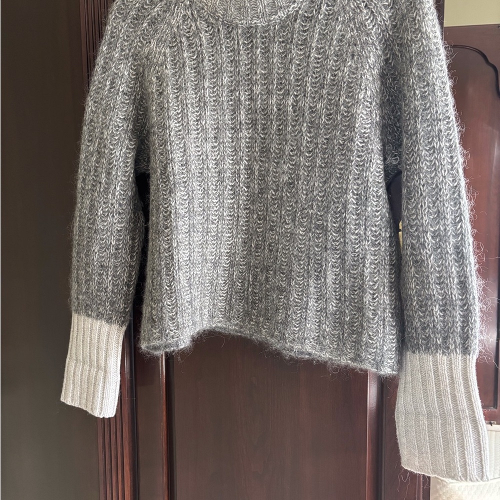 Rag & Bone  Makenna Gray and White Sweater